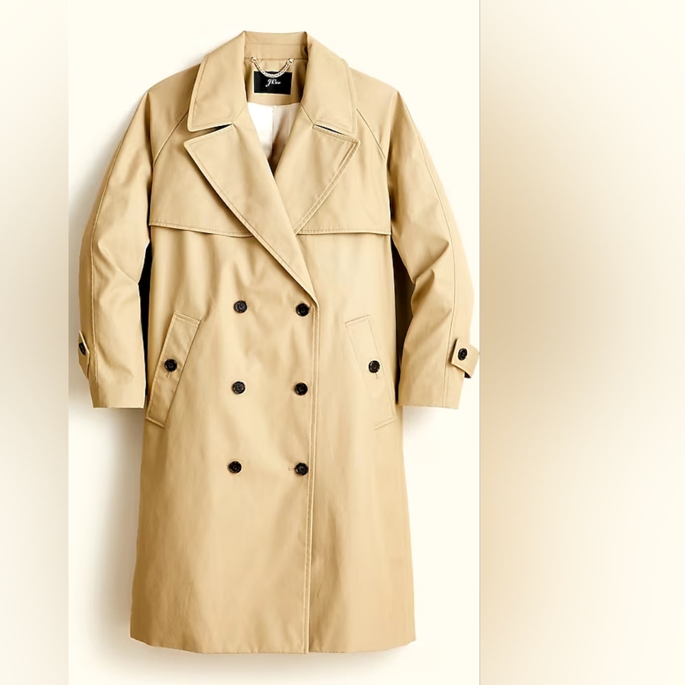 NWOT JCrew Relaxed Trench in Cotton Canvas